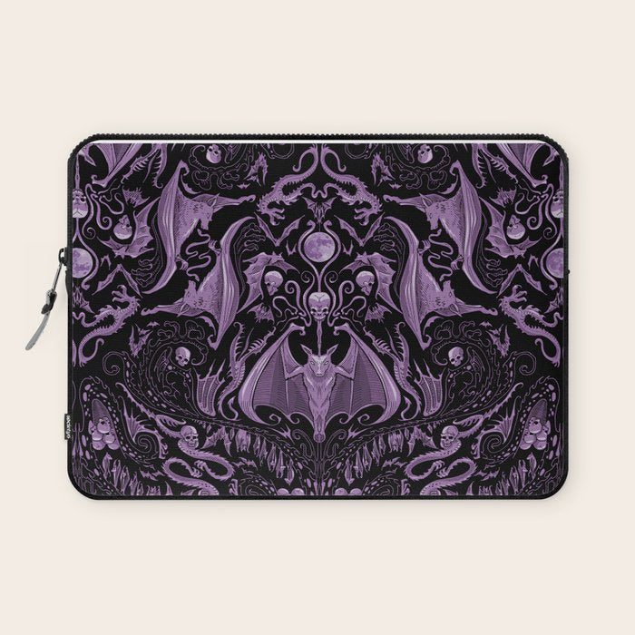 Bats and Beasts (Purple) Laptop Sleeve Gallery Image 1