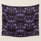 Bats and Beasts (Purple) Wall Tapestry Gallery Image 4