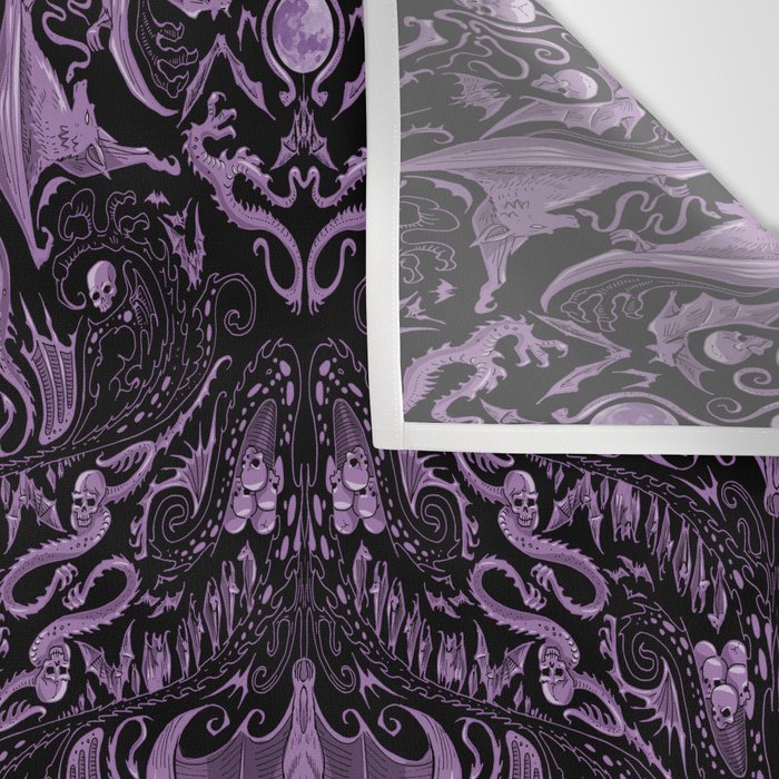Bats and Beasts (Purple) Wall Tapestry Gallery Image 3