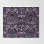 Bats and Beasts (Purple) Throw Blanket Gallery Image 2