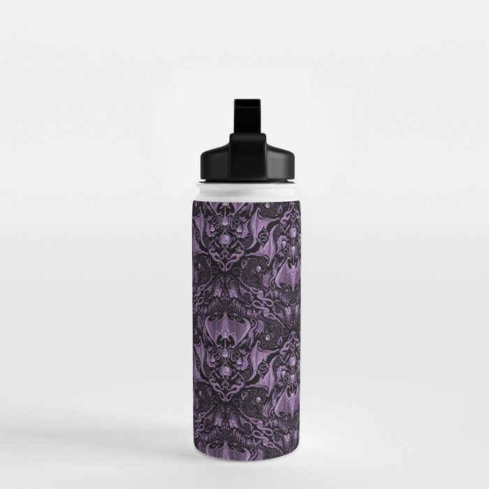 Bats and Beasts (Purple) Water Bottle Gallery Image 2