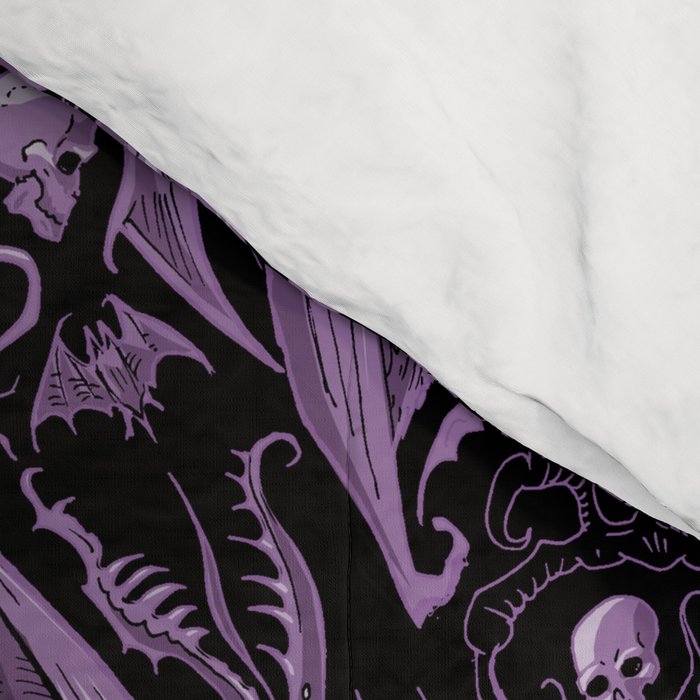 Bats and Beasts (Purple) Comforter Gallery Image 4