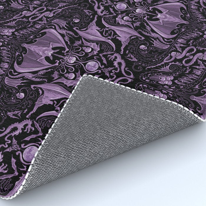 Bats and Beasts (Purple) Rug Gallery Image 4