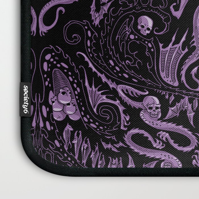 Bats and Beasts (Purple) Laptop Sleeve Gallery Image 3