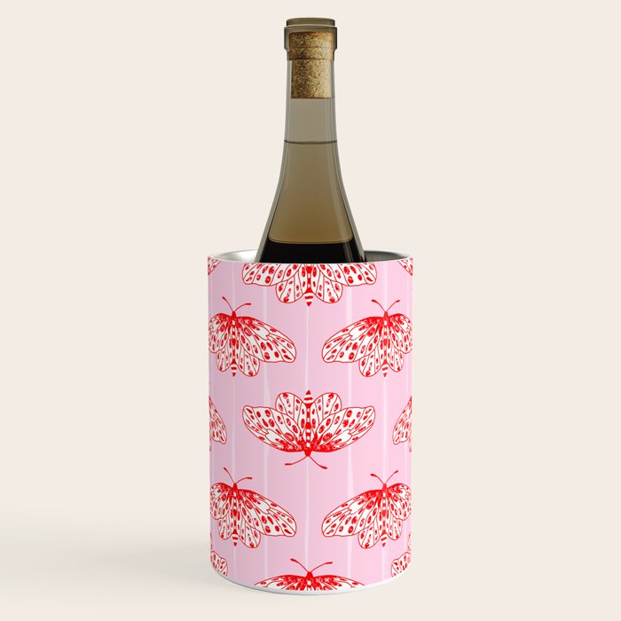 Butterfly Pink Red Wine Chiller Gallery Image 1