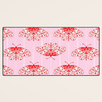 Butterfly Pink Red Desk Mat Gallery Image 3