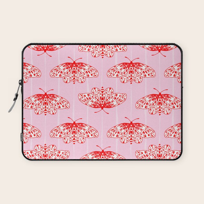 Butterfly Pink Red Laptop Sleeve Gallery Image 1