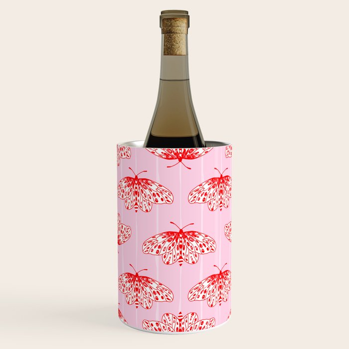 Butterfly Pink Red Wine Chiller Gallery Image 2