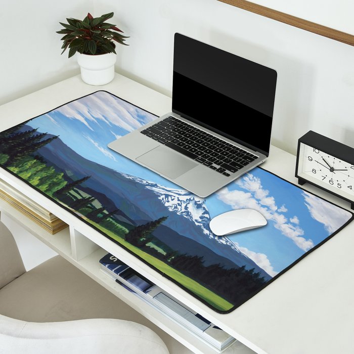 Mt Hood in Cherry Season Desk Mat Gallery Image 2