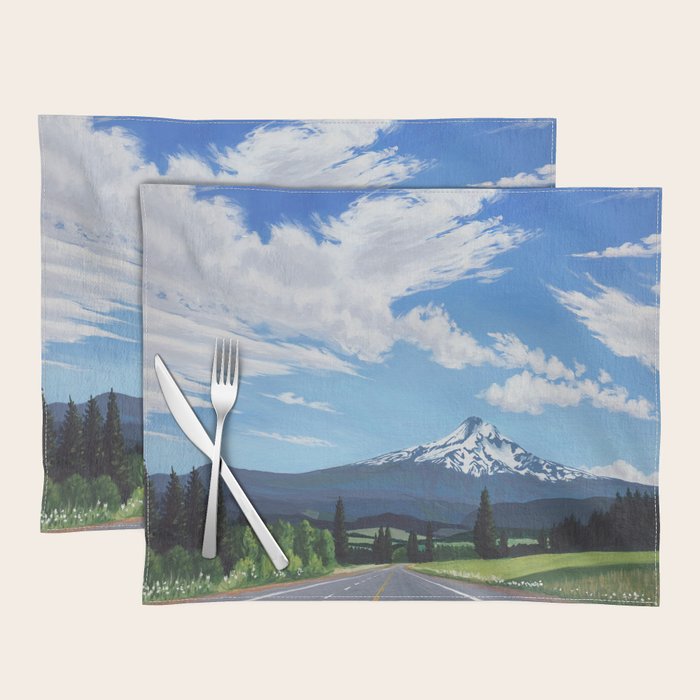 Mt Hood in Cherry Season Placemat Gallery Image 1