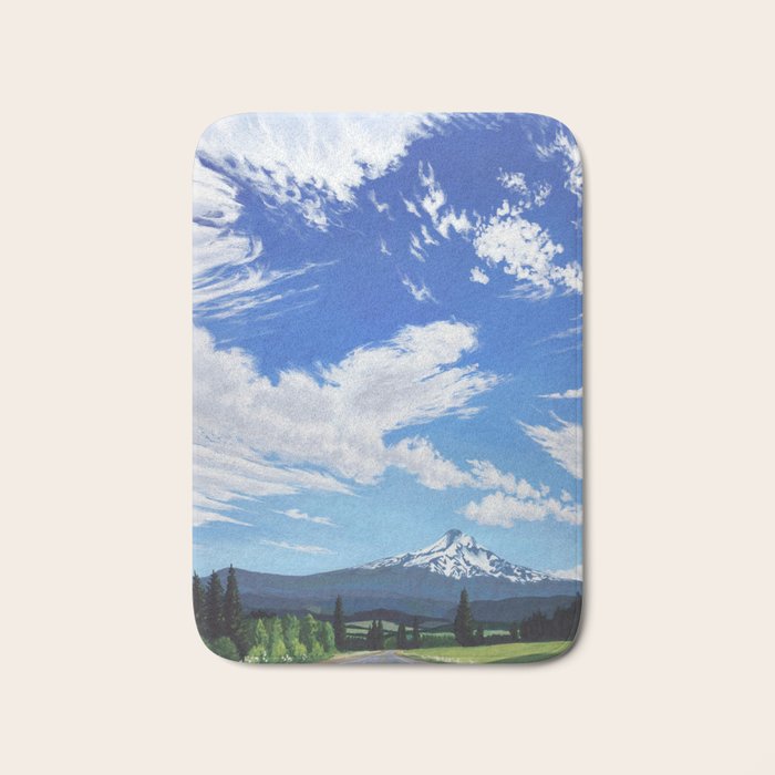 Mt Hood in Cherry Season Bath Mat Gallery Image 1