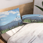 Mt Hood in Cherry Season Pillow Sham Gallery Image 2
