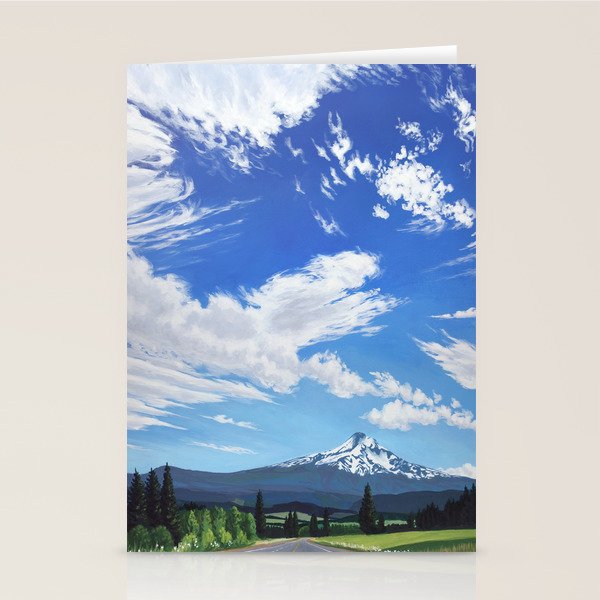 Mt Hood in Cherry Season Stationery Card Gallery Image 2