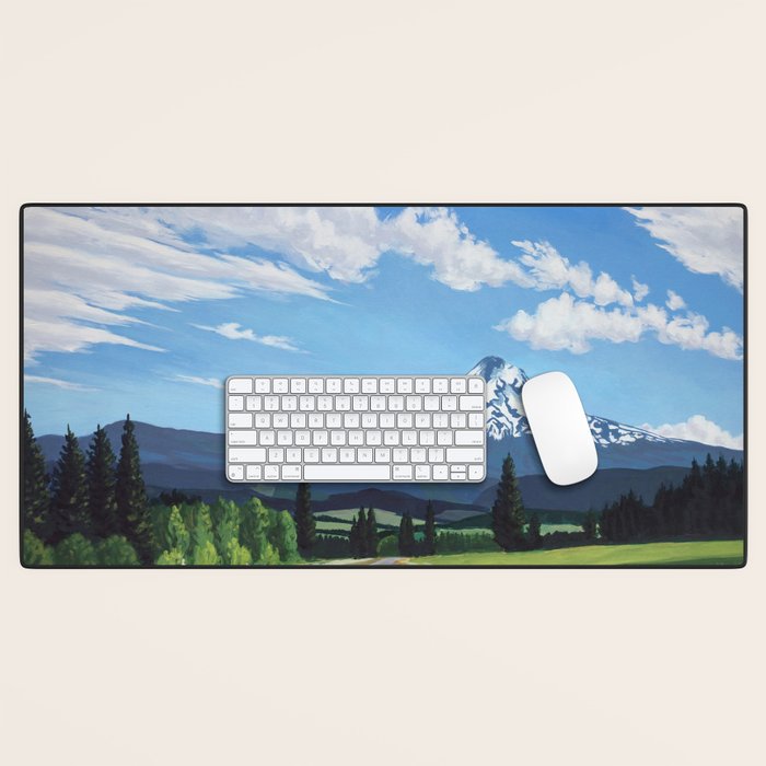 Mt Hood in Cherry Season Desk Mat Gallery Image 1