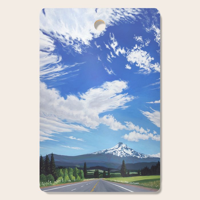 Mt Hood in Cherry Season Cutting Board Gallery Image 1