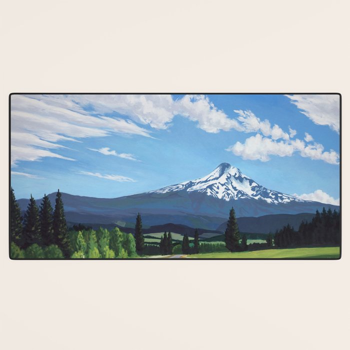 Mt Hood in Cherry Season Desk Mat Gallery Image 3