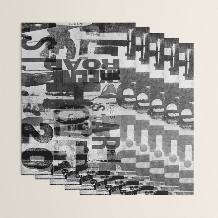 Loft Style Distressed Grunge Street Art Typography Wrapping Paper Gallery Image 3