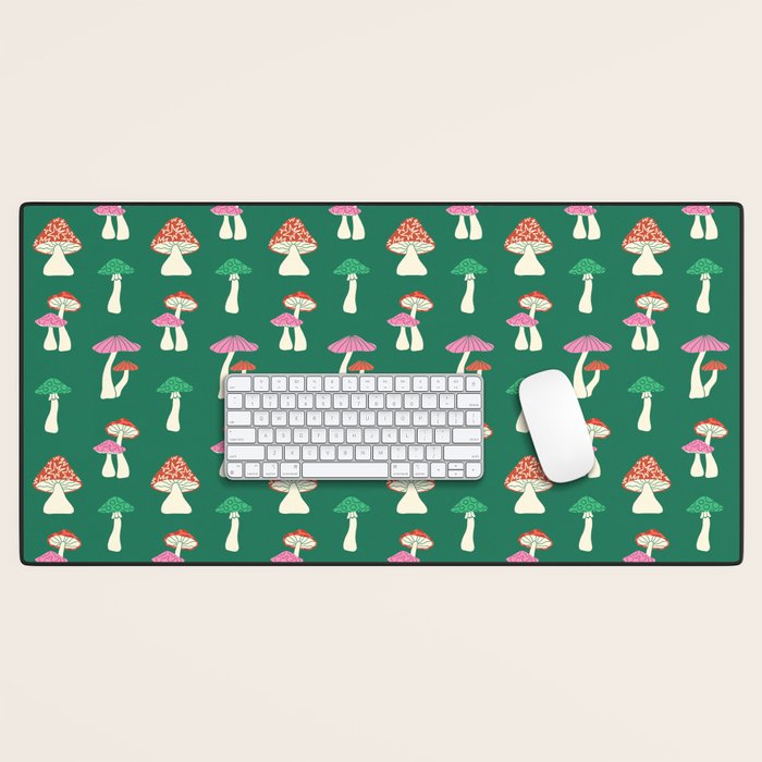 Festive Mushroom Pattern Desk Mat Gallery Image 1
