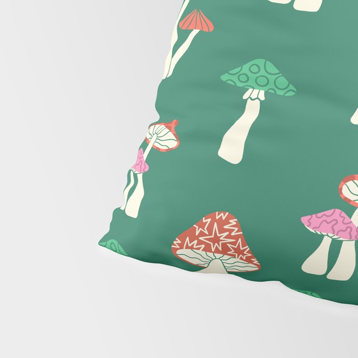 Festive Mushroom Pattern Pillow Sham Gallery Image 4