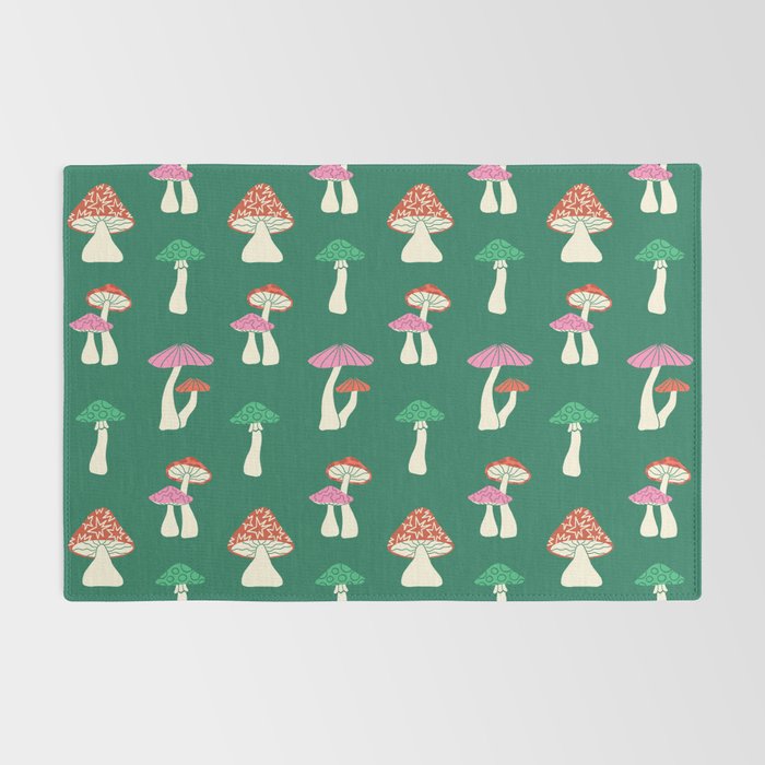 Festive Mushroom Pattern Rug Gallery Image 2