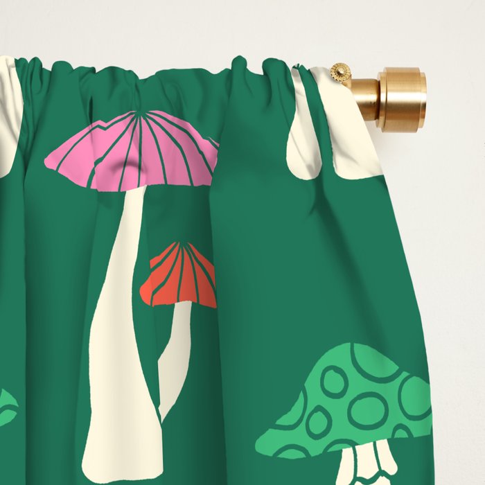 Festive Mushroom Pattern Window Curtain Gallery Image 2