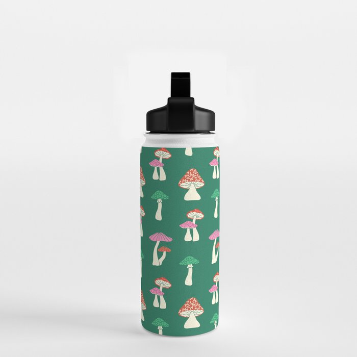 Festive Mushroom Pattern Water Bottle Gallery Image 2