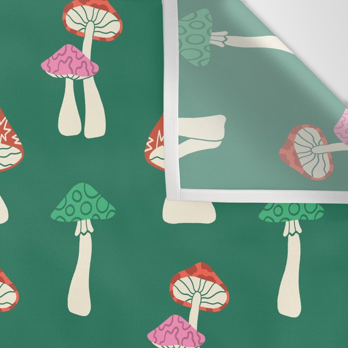 Festive Mushroom Pattern Wall Tapestry Gallery Image 3