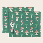 Festive Mushroom Pattern Placemat Gallery Image 1