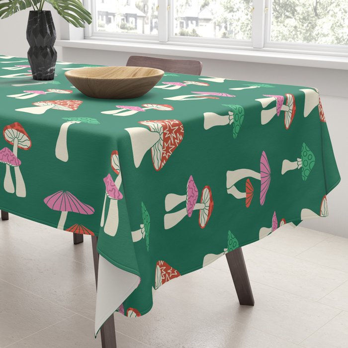 Festive Mushroom Pattern Tablecloth Gallery Image 3