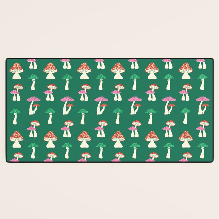 Festive Mushroom Pattern Desk Mat Gallery Image 3
