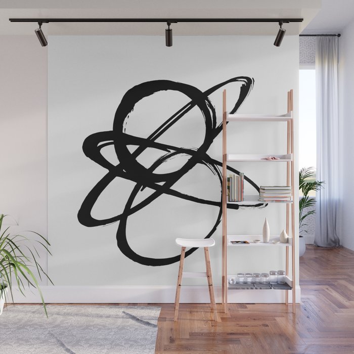 Astral Orbit White Background Wall Mural Gallery Image 1