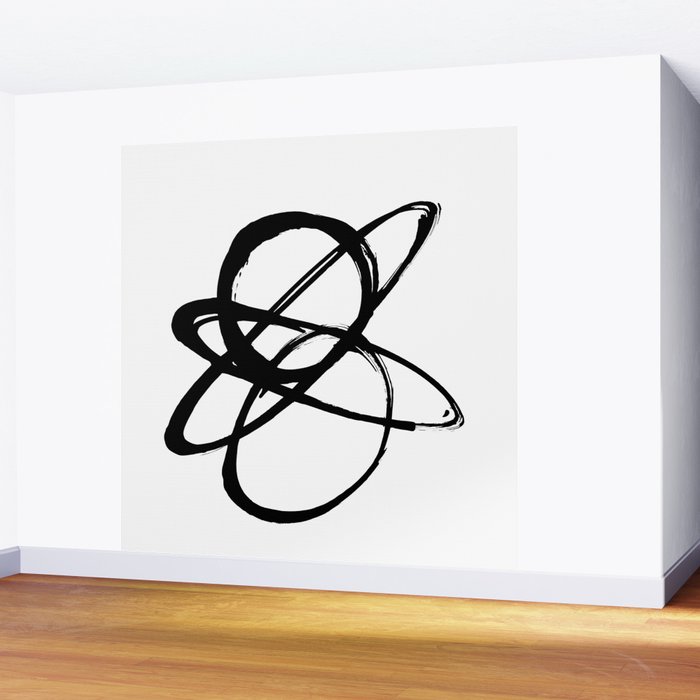 Astral Orbit White Background Wall Mural Gallery Image 2