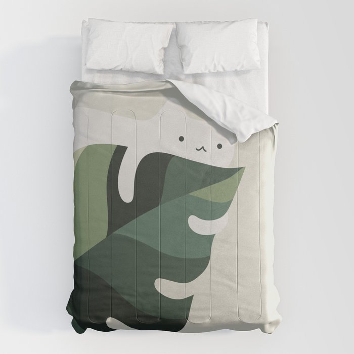 Cat and Plant 12C Comforter Gallery Image 1
