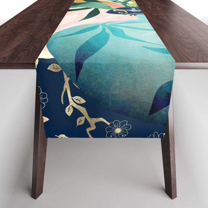 Vintage Vase Abstract Table Runner Gallery Image 1