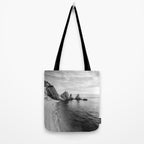 Black and White Ocean Tote Bag Gallery Image 2
