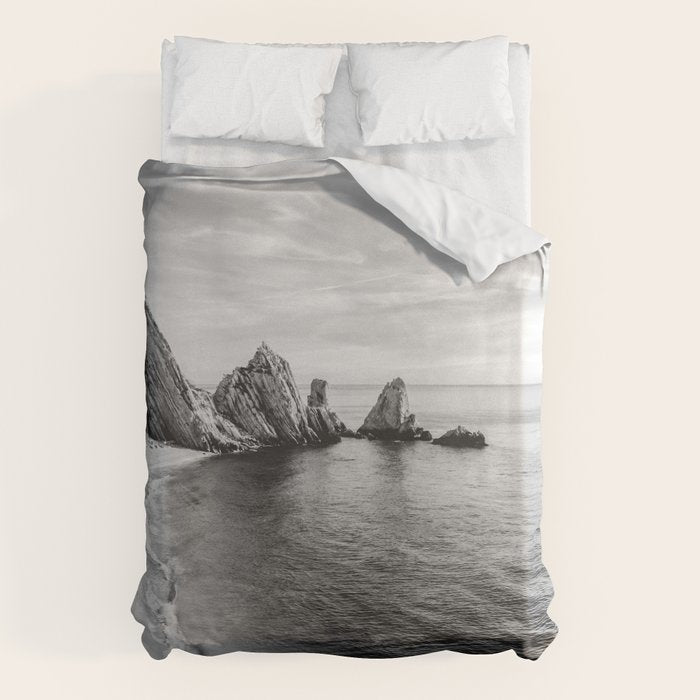 Black and White Ocean Duvet Cover Gallery Image 1
