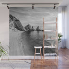 Black and White Ocean Wall Mural Gallery Image 1