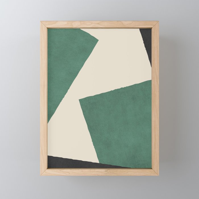 Graphic Edge Shapes - Green Mini Art Print Gallery Image 1