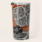 Line Art Pomegranates 2 Travel Mug Gallery Image 3