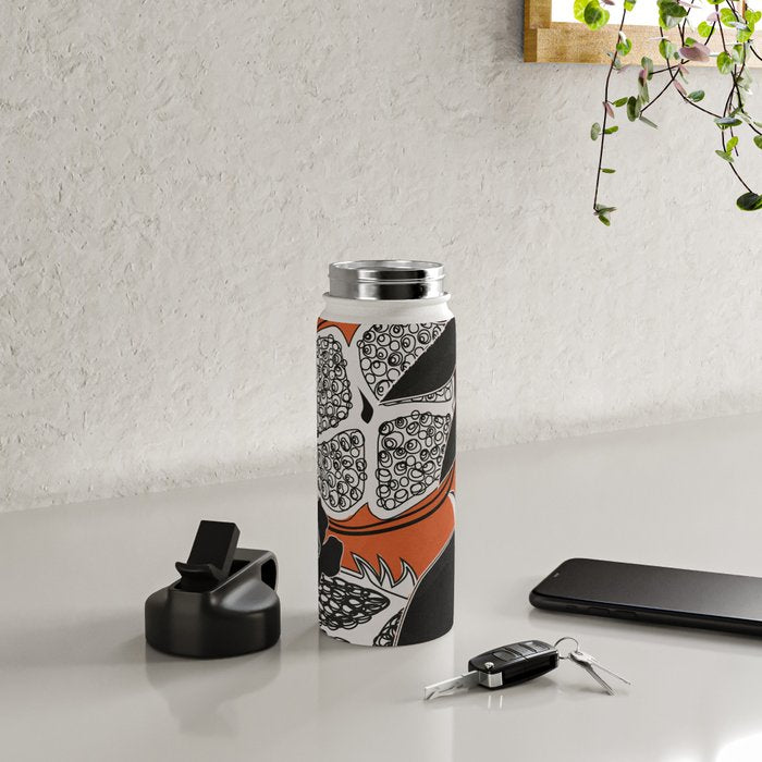 Line Art Pomegranates 2 Water Bottle Gallery Image 4