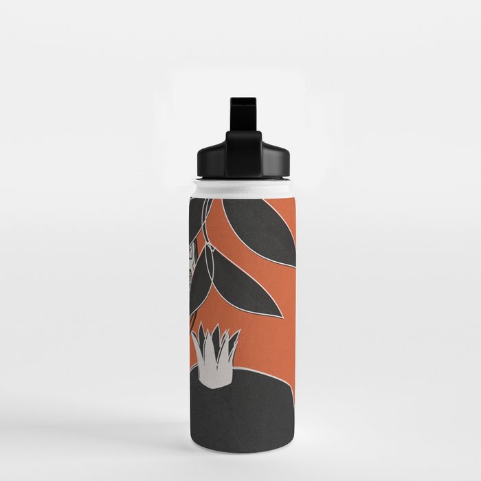 Line Art Pomegranates 2 Water Bottle Gallery Image 2