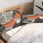 Line Art Pomegranates 2 Pillow Sham Gallery Image 2