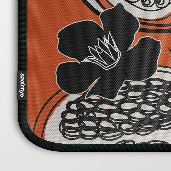 Line Art Pomegranates 2 Laptop Sleeve Gallery Image 3