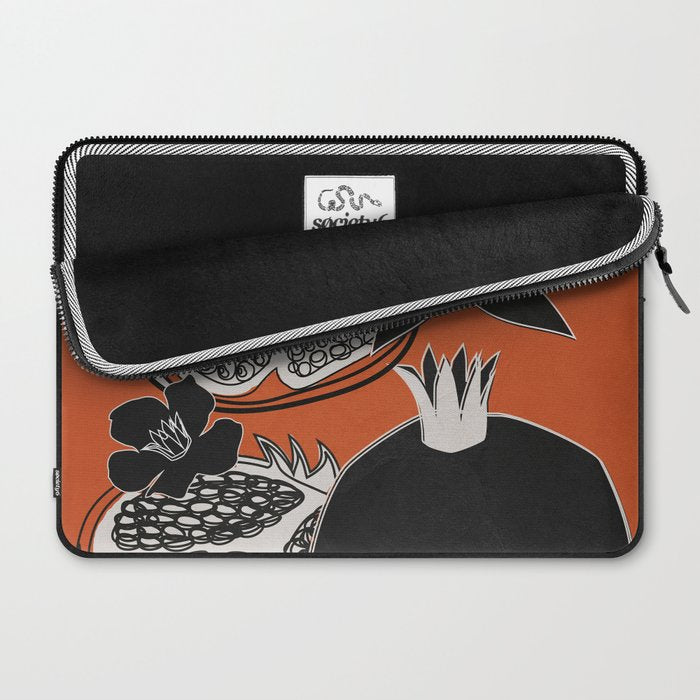 Line Art Pomegranates 2 Laptop Sleeve Gallery Image 2