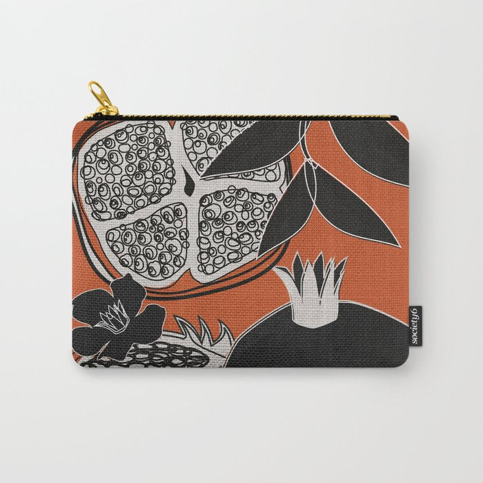 Line Art Pomegranates 2 Carry All Pouch Gallery Image 1