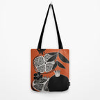 Line Art Pomegranates 2 Tote Bag Gallery Image 2