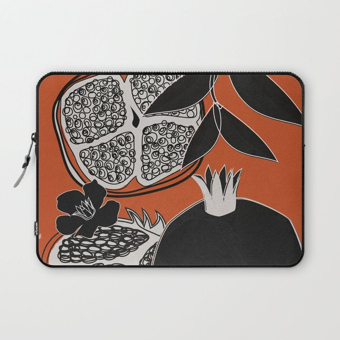 Line Art Pomegranates 2 Laptop Sleeve Gallery Image 1