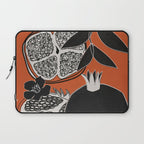 Line Art Pomegranates 2 Laptop Sleeve Gallery Image 1
