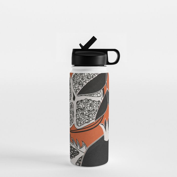 Line Art Pomegranates 2 Water Bottle Gallery Image 1