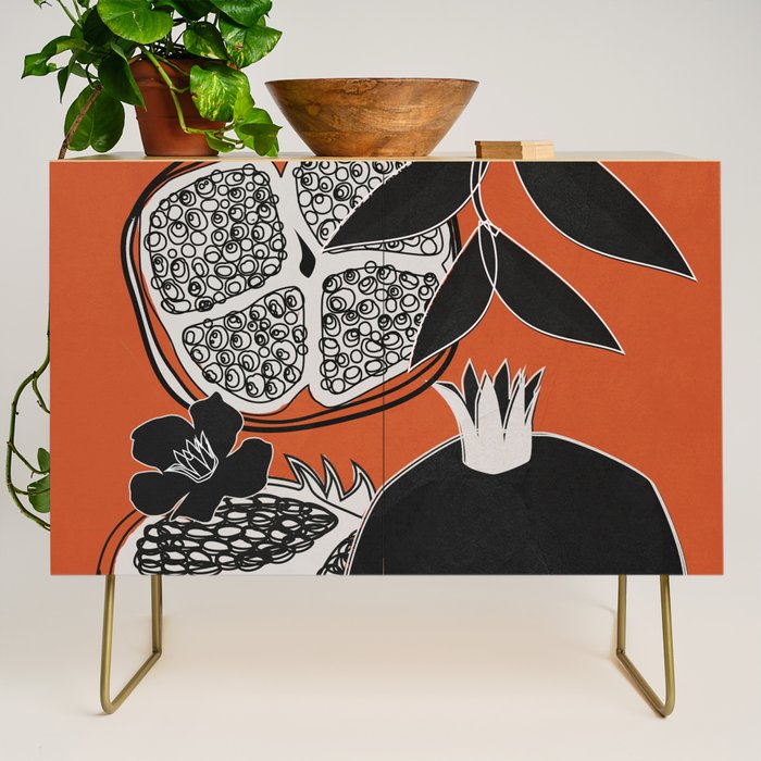 Line Art Pomegranates 2 Credenza Gallery Image 1